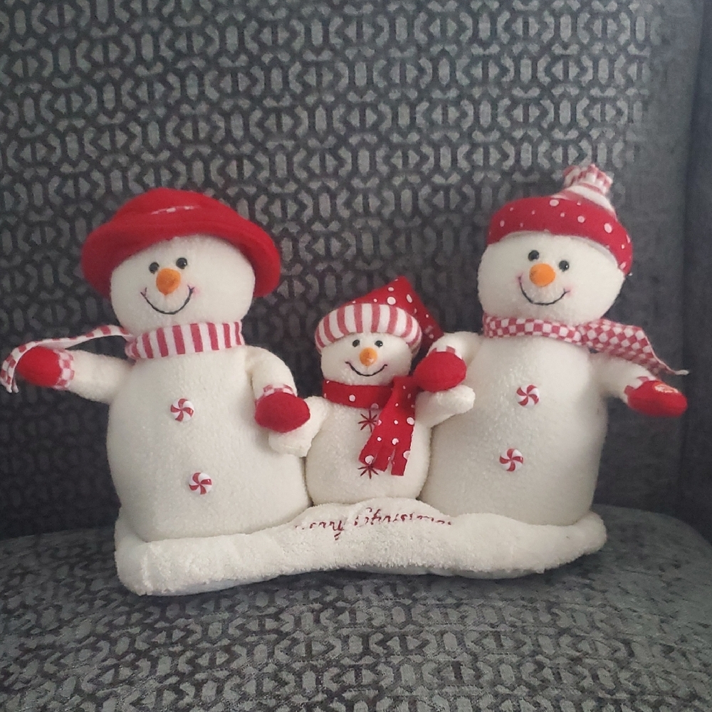 Merry Christmas 3 Snowmen Decor
